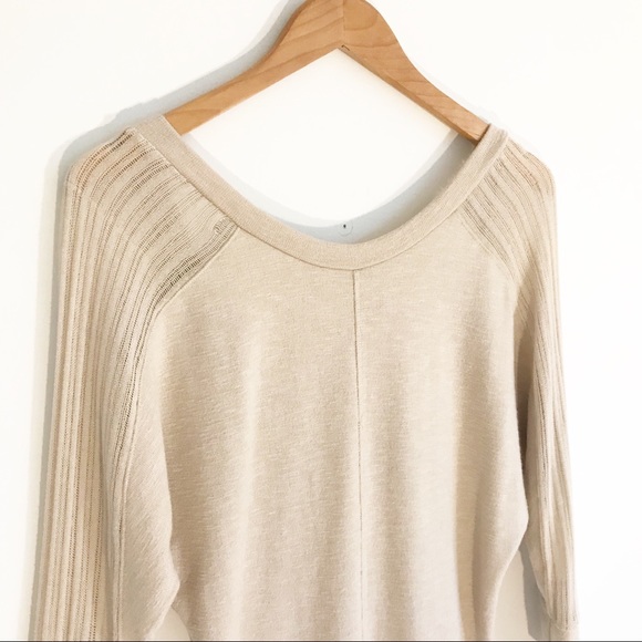SPARKLE & FADE Cream Knit Low Back Sweater - Picture 2 of 6